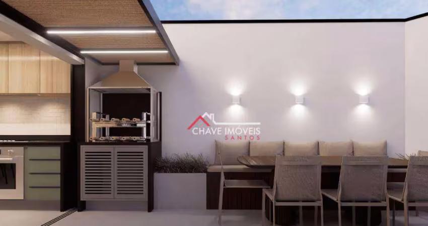 Cobertura com 4 dormitórios à venda, 370 m² por r$ 4.290.000,00 - ponta da praia - santos/sp