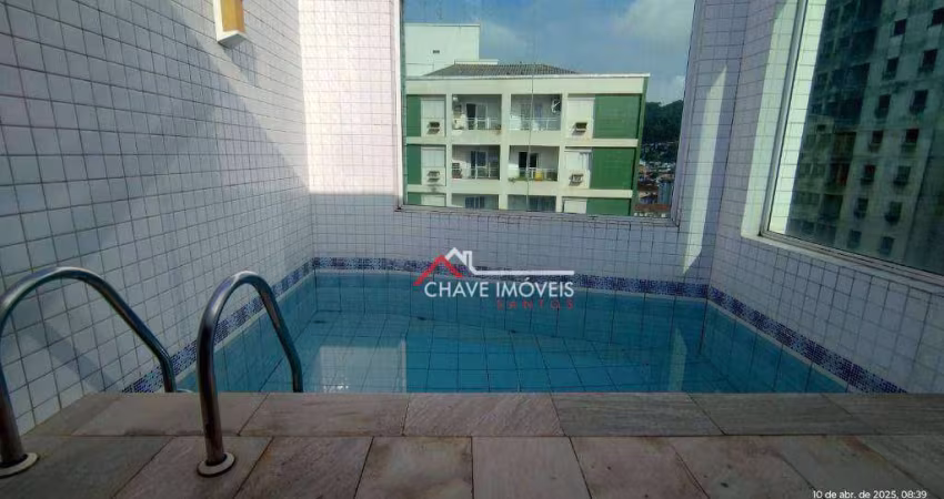 Cobertura com 2 dormitórios à venda, 109 m² por R$ 945.000,00 - Marapé - Santos/SP