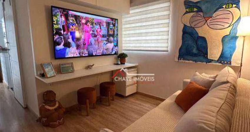 APARTAMENTO NA QUADRA DA PRAIA COM 1 DORMITÓRIO À VENDA, 47M² POR R$ 405.000 - PONTA DA PRAIA - SANTOS/SP