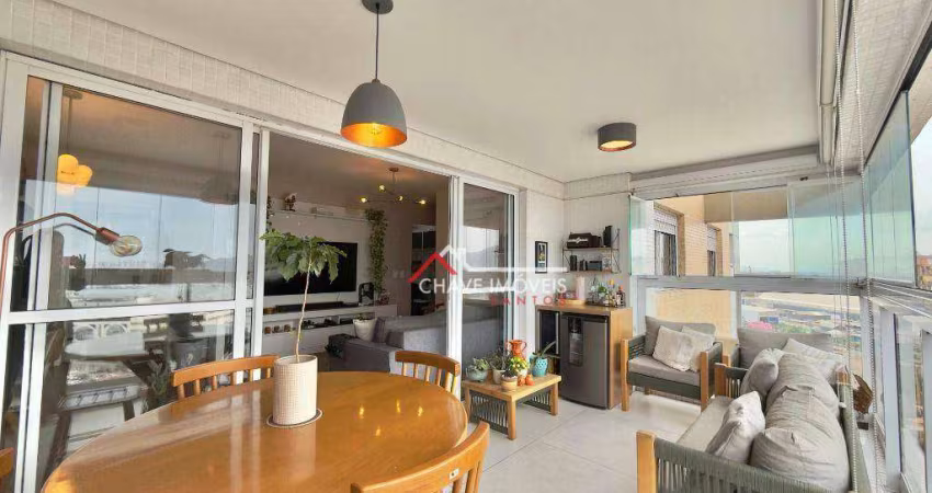 Apartamento com 3 dormitórios à venda, 115 m² por R$ 1.200.000,00 - Ponta da Praia - Santos/SP
