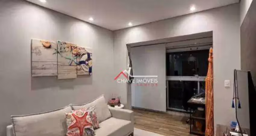 Apartamento com 1 dormitório à venda, 53 m² por r$ 721.000,00 - embaré - santos/sp
