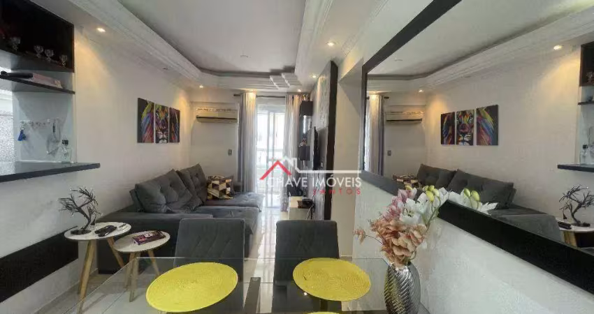 Apartamento com 3 dormitórios à venda, 70 m² por r$ 650.000,00 - aparecida - santos/sp