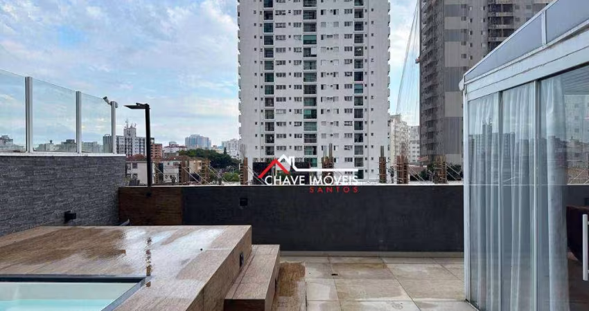 Apartamento Garden com 2 dormitórios à venda, 163 m² por R$ 899.000,00 - Estuário - Santos/SP
