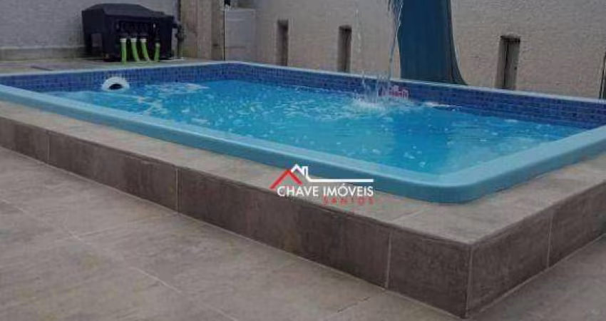 SOBRADO DUPLEX EM VILLAGE COM 94,74 M² NO MACUCO EM SANTOS