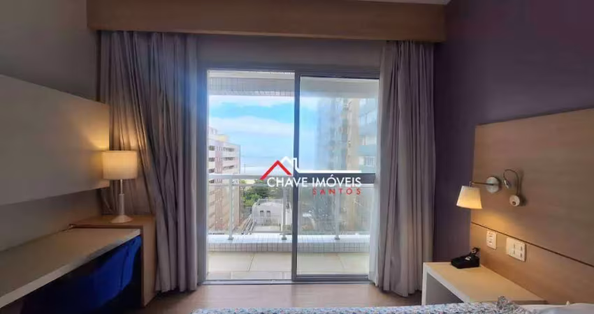 Flat com 1 dormitório à venda, 30 m² por r$ 490.000,00 - pompéia - santos/sp