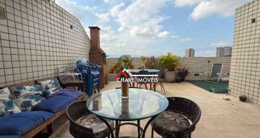Apartamento Triplex com 3 dormitórios à venda, 123 m² por R$ 850.000,00 - Aparecida - Santos/SP