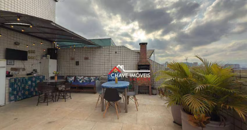 Apartamento triplex com 3 dormitórios à venda, 123 m² por r$ 850.000,00 - aparecida - santos/sp