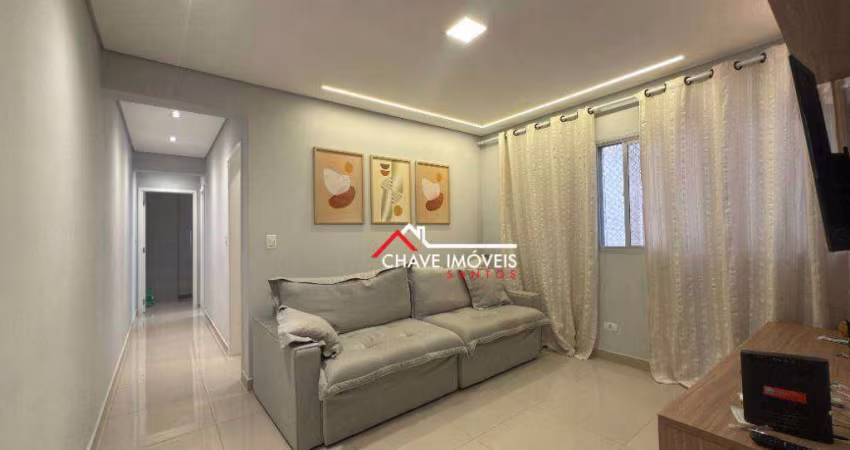 Apartamento com 2 dormitórios à venda, 68 m² por R$ 700.000 - Embaré - Santos/SP