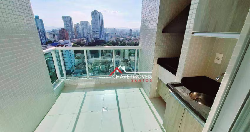 APARTAMENTO À VENDA 80m² TOTALMENTE MODERNO, 2 SUÍTES, 4 BANHEIROS, 1 VAGA DEMARCADA - BAIRRO: PONTA DA PRAIA EM SANTOS/SP