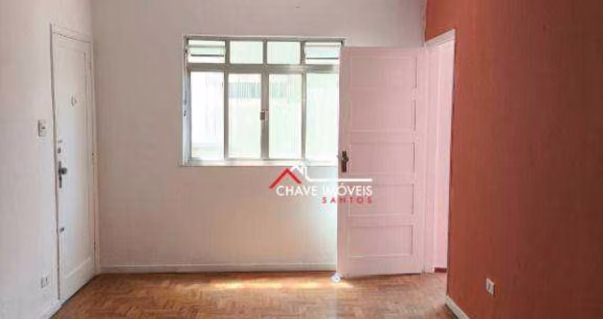 Apartamento com 2 dormitórios à venda, 75 m² por R$ 360.000,00 - Aparecida - Santos/SP