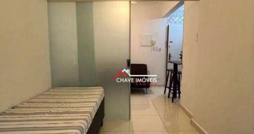 Studio com 1 dormitório para alugar, 21 m² por R$ 2.000,02/mês - Aparecida - Santos/SP
