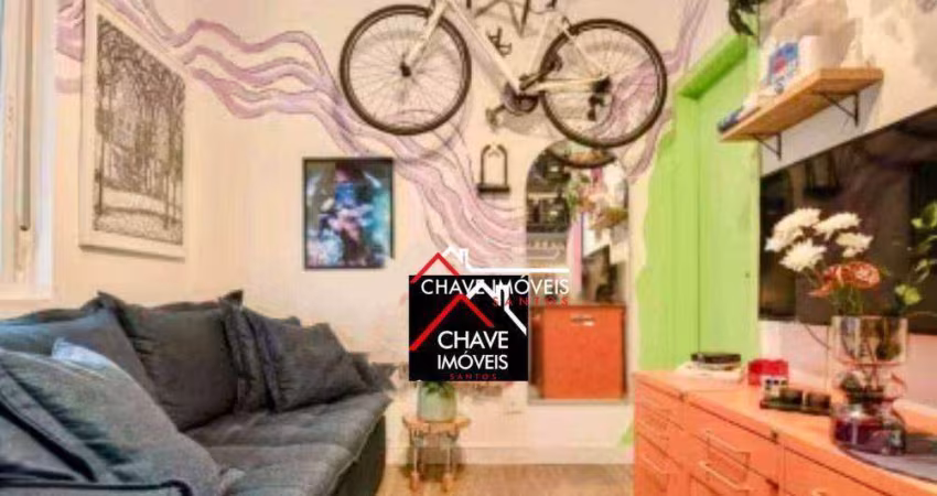 Kitnet com 1 dormitório à venda, 26 m² por R$ 295.000,00 - Boqueirão - Santos/SP