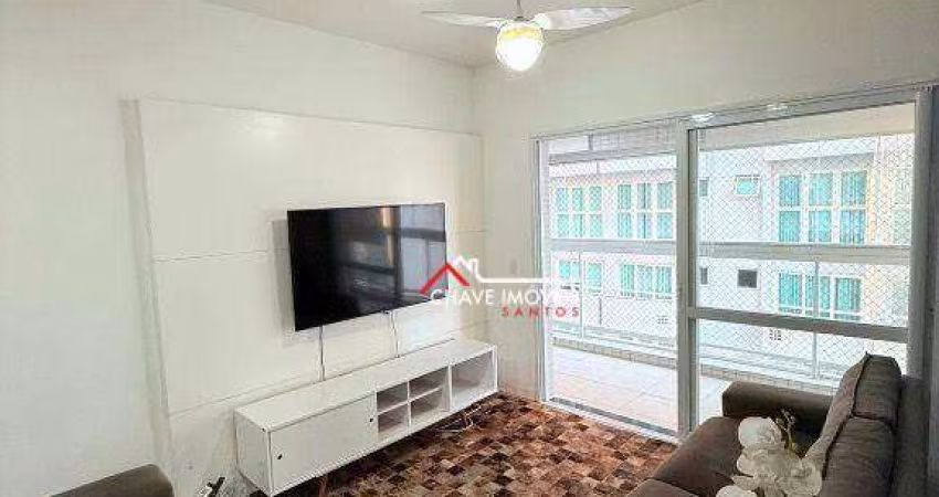 Apartamento com 2 dormitórios, 80 m² - venda por R$ 1.060.000,00 ou aluguel por R$ 7.387,00/ano - Gonzaga - Santos/SP