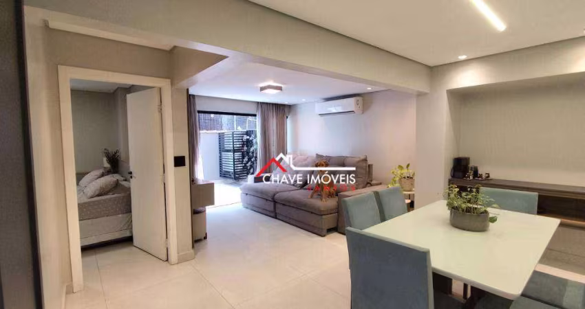 Apartamento com 2 dormitórios à venda, 130 m² por R$ 1.064.000,00 - Ponta da Praia - Santos/SP