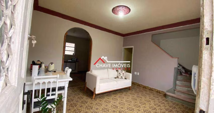 Sobrado com 2 dormitórios, 85 m² - venda por R$ 570.000,00 ou aluguel por R$ 4.000,02/mês - Estuário - Santos/SP