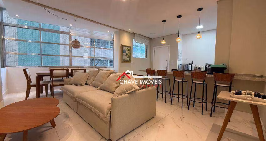 Apartamento com 2 dormitórios à venda, 85 m² por R$ 950.000,00 - Pompéia - Santos/SP