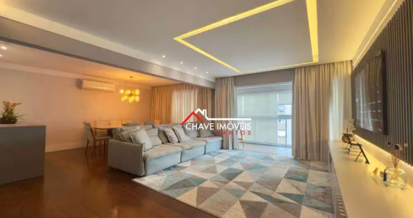 Apartamento com 4 dormitórios à venda, 205 m² por R$ 1.900.000,00 - Aparecida - Santos/SP