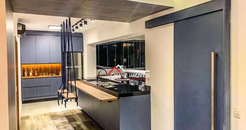 Apartamento com 2 dormitórios à venda, 100 m² por R$ 1.650.000,00 - Boqueirão - Santos/SP