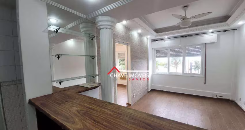 Apartamento com 1 dormitório à venda, 56 m² por r$ 440.000,00 - embaré - santos/sp