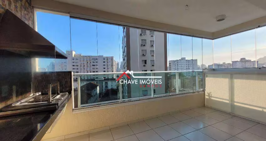 Apartamento com 3 dormitórios à venda, 88 m² por r$ 1.017.760 - campo grande - santos/sp