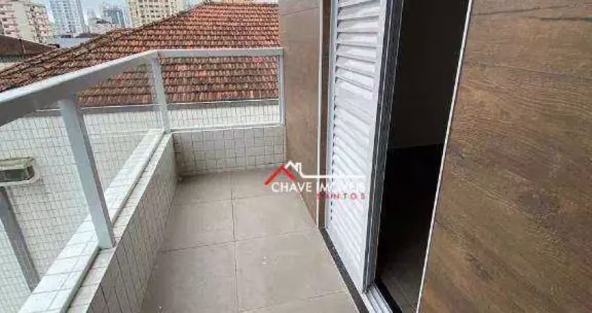 Apartamento com 2 dormitórios à venda, 70 m² por r$ 550.000,00 - macuco - santos/sp