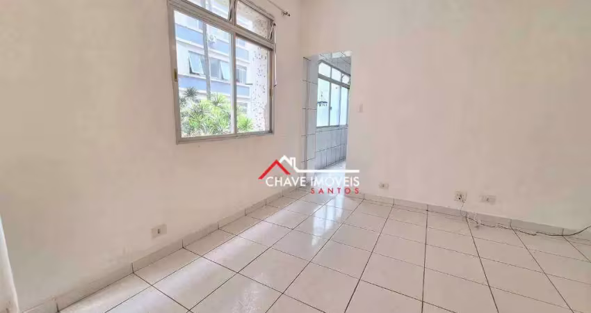 Apartamento com 1 dormitório à venda, 55 m² por r$ 385.000,00 - aparecida - santos/sp