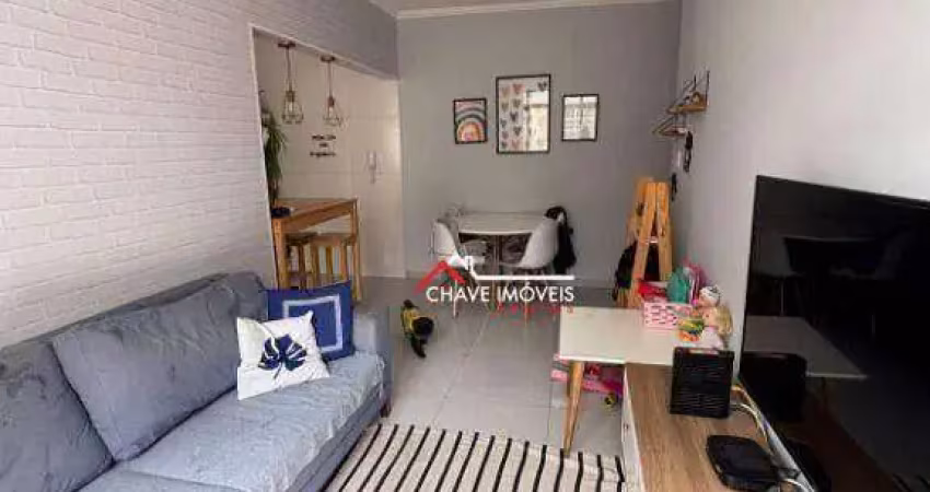 Apartamento com 2 dormitórios à venda, 62 m² por r$ 365.000,00 - marapé - santos/sp