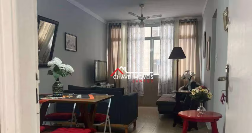 Apartamento com 1 dormitório à venda, 67 m² por r$ 535.000,00 - pompéia - santos/sp