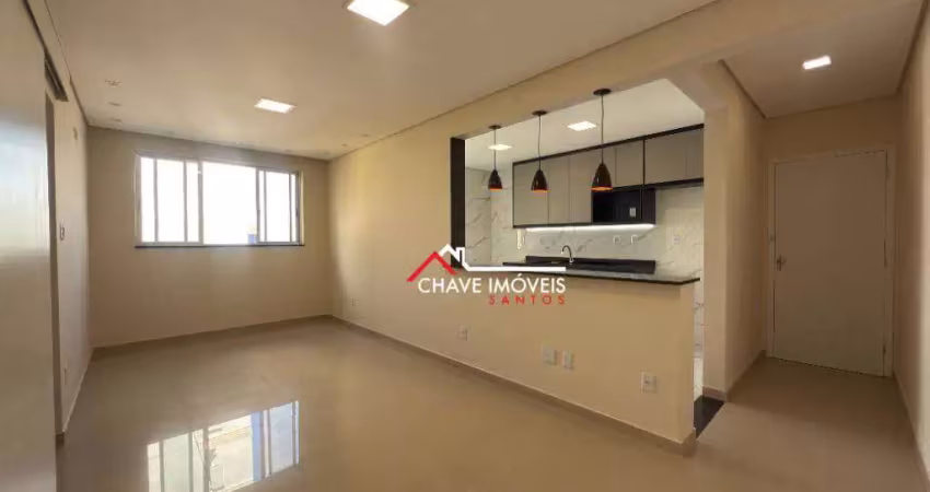 Apartamento com 2 dormitórios, 69 m² - venda por r$ 480.000,00 ou aluguel por r$ 3.413,01/mês - marapé - santos/sp