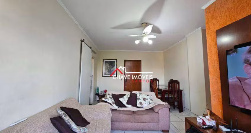 Apartamento com 2 dormitórios à venda, 110 m² por r$ 550.000,00 - marapé - santos/sp