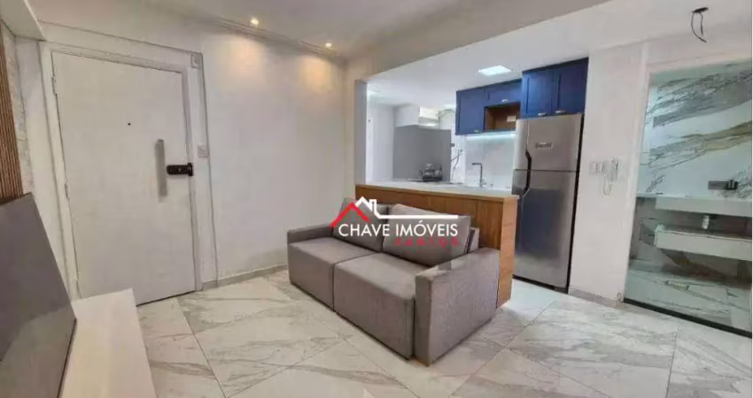 Apartamento com 2 dormitórios à venda, 65 m² por r$ 480.000,00 - pompéia - santos/sp