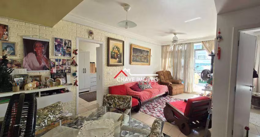 Cobertura com 2 dormitórios à venda, 100 m² por r$ 640.000,00 - gonzaga - santos/sp