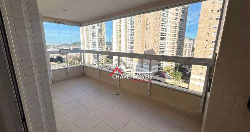 Apartamento com 3 dormitórios para alugar, 92 m² por r$ 5.300,02/mês - ponta da praia - santos/sp