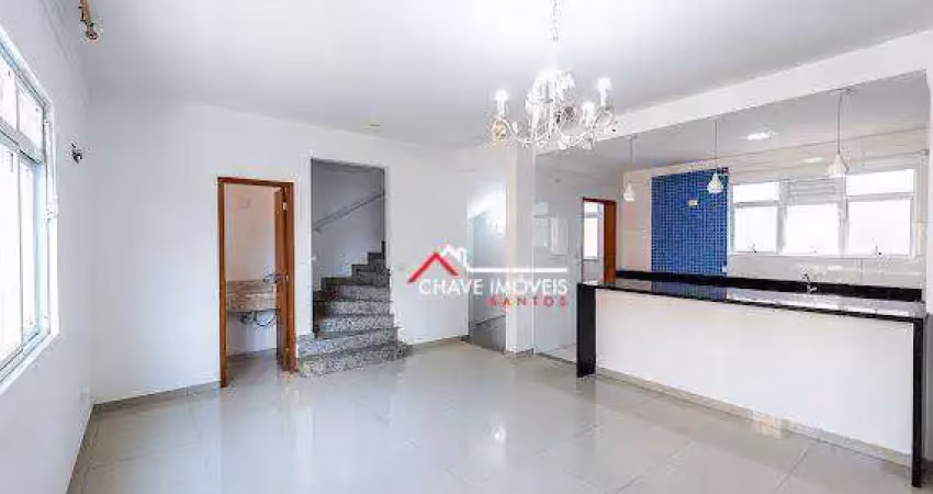 Casa com 3 dormitórios, 136 m² - venda por r$ 1.645.000,00 ou aluguel por r$ 5.500,00/mês - gonzaga - santos/sp