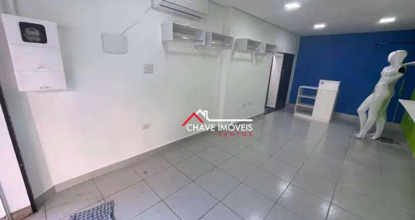 Loja para alugar, 28 m² por r$ 2.500,00/mês - embaré - santos/sp