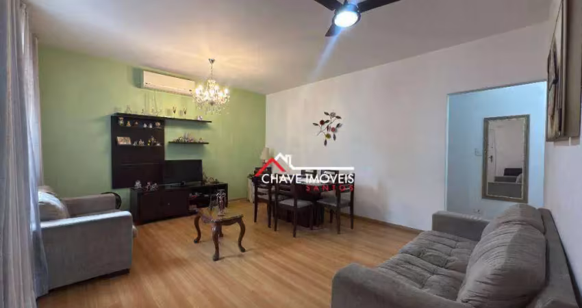 Apartamento com 2 dormitórios à venda, 94 m² por r$ 640.000,00 - embaré - santos/sp