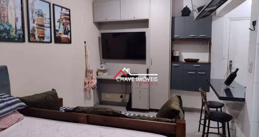 Kitnet com 1 dormitório à venda, 34 m² por r$ 310.000,00 - ponta da praia - santos/sp