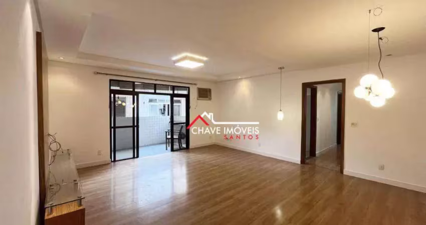 Apartamento com 3 dormitórios para alugar, 143 m² por r$ 7.019,52/mês - gonzaga - santos/sp