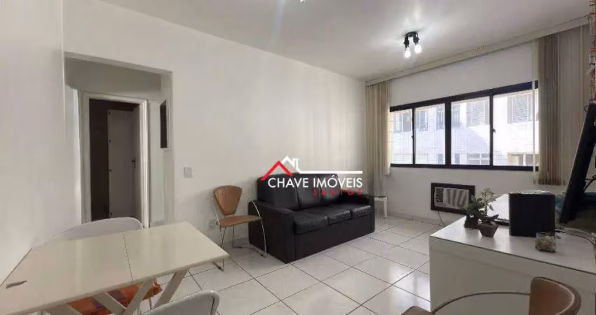 Apartamento com 2 dormitórios à venda, 70 m² por r$ 640.000,00 - embaré - santos/sp