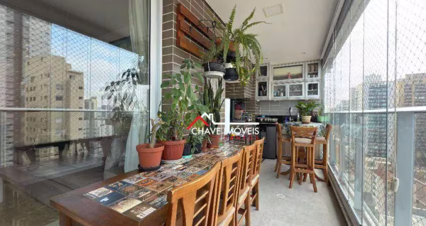 Apartamento com 3 dormitórios à venda, 120 m² por r$ 2.150.000,00 - embaré - santos/sp