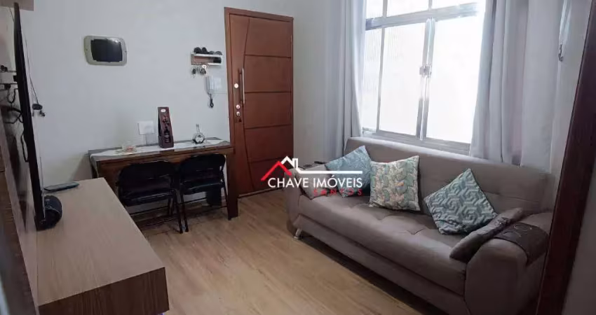 Apartamento com 2 dormitórios,  1 vaga.  bairro embaré - santos/sp