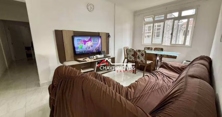 Apartamento com 2 dormitórios à venda, 98 m² por r$ 578.000,00 - campo grande - santos/sp