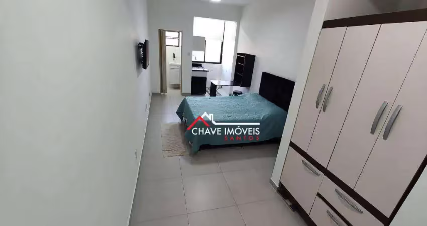 Kitnet com 1 dormitório à venda, 33 m² por r$ 320.000,00 - ponta da praia - santos/sp