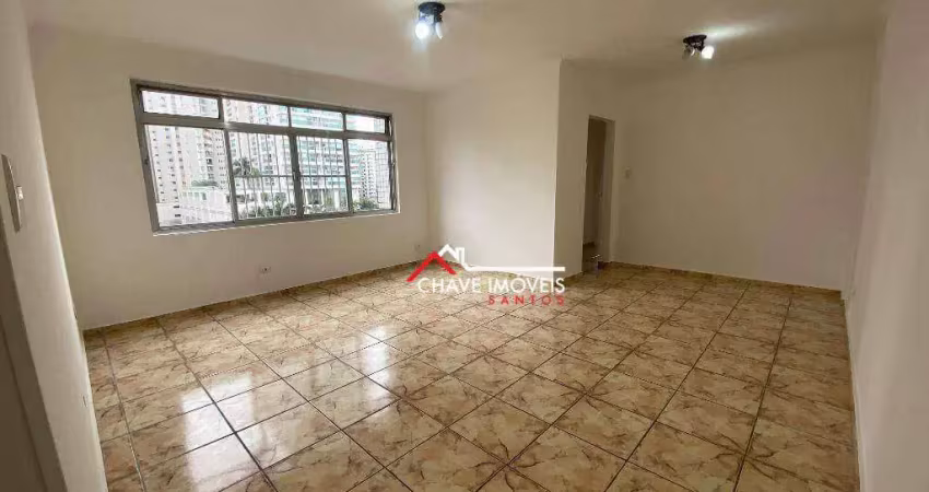 Apartamento com 2 dormitórios e vaga demarcada para alugar, 107m² por r$ 4.000/mês - ponta da praia - santos/sp
