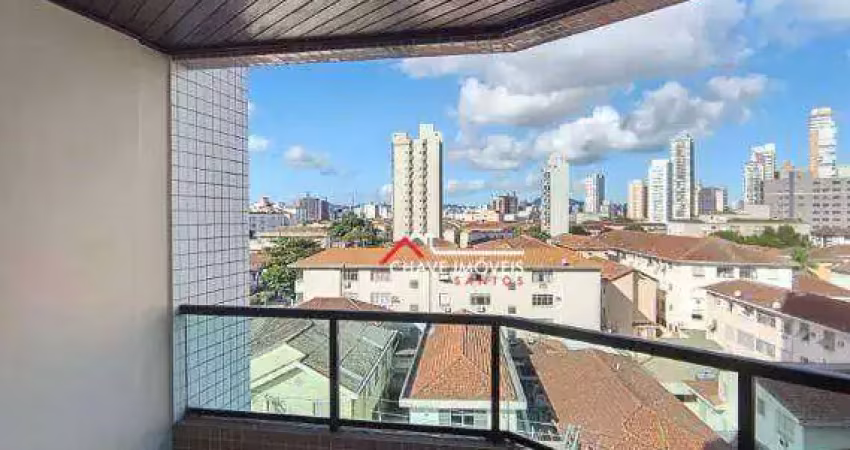 Apartamento com 3 dormitórios à venda, 168 m² por r$ 1.490.000,00 - boqueirão - santos/sp