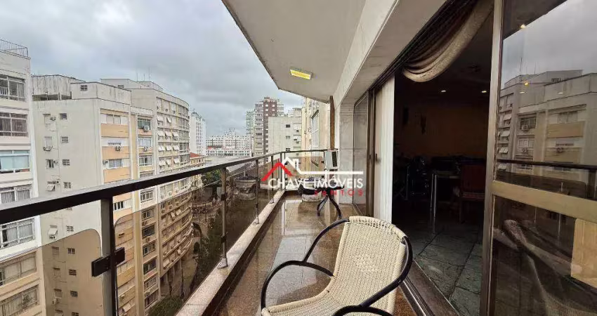 Apartamento com 4 dormitórios à venda, 270 m² por r$ 1.600.000,00 - gonzaga - santos/sp