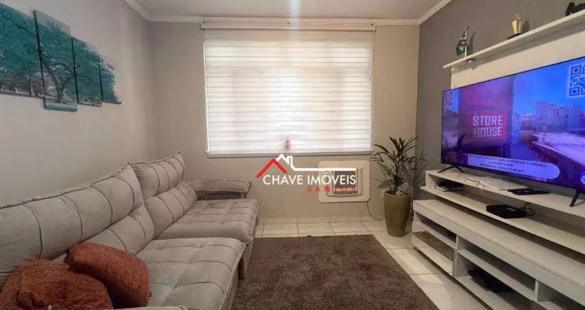 Apartamento com 3 dormitórios à venda, 98 m² por r$ 480.000,00 - pompéia - santos/sp