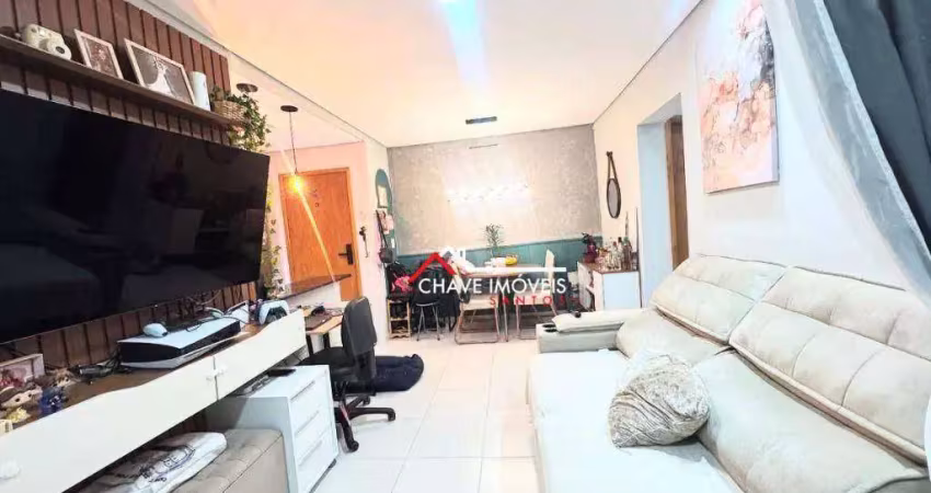 Apartamento com 2 dormitórios à venda, 65 m² por r$ 650.000 - macuco - santos/sp