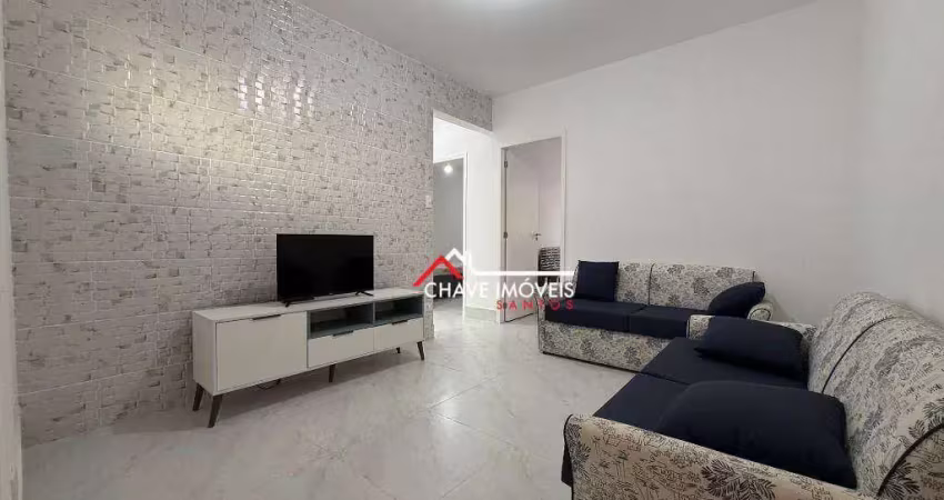 Apartamento com 2 dormitórios à venda, 57 m² por r$ 540.000,00 - pompéia - santos/sp
