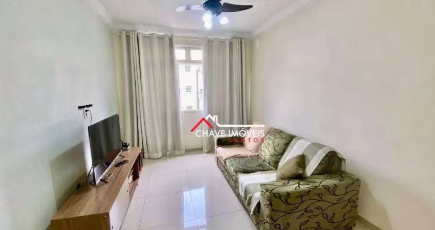Apartamento com 2 dormitórios à venda, 60 m² por r$ 345.000,00 - marapé - santos/sp